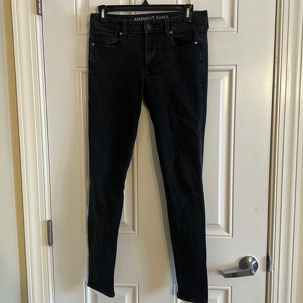 American Eagle black skinny stretch skinny jeans 6L